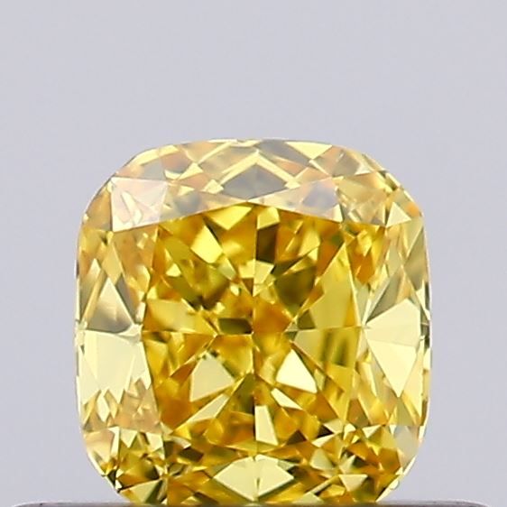 0.35 CT Fancy Vivid Yellow CUSHION MODIFIED
