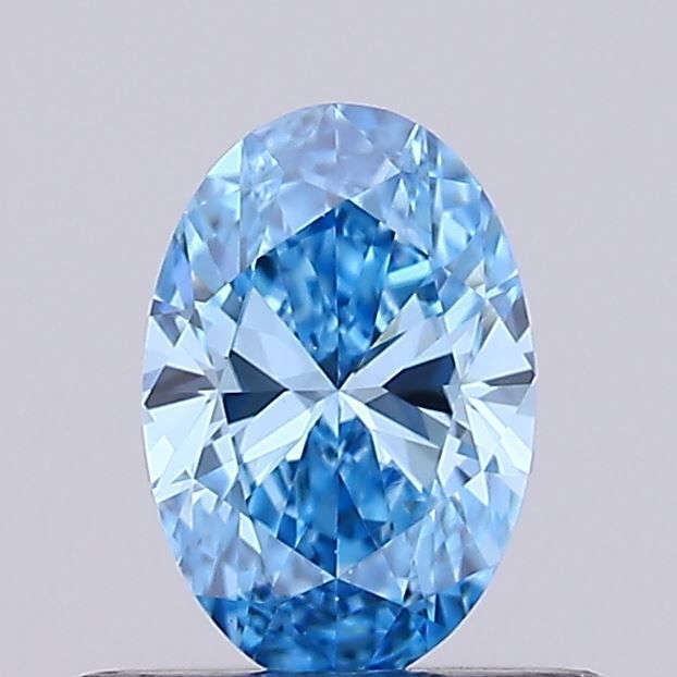 0.41 CT Fancy Vivid Blue OVAL