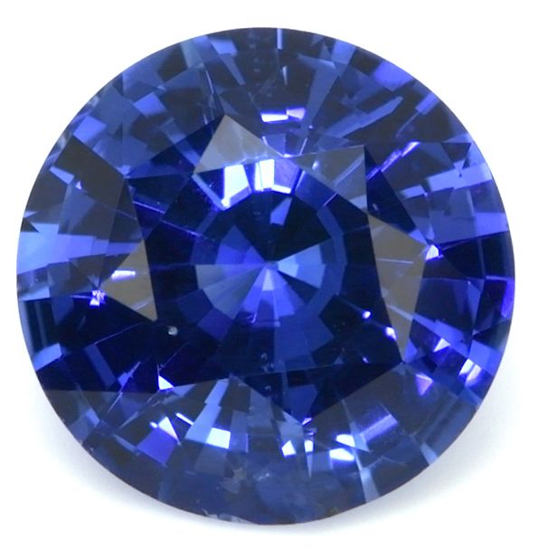 Szafir 2,60 ct, niebieski, szlif okrągły