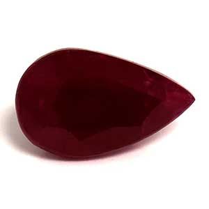 Rubin 2,27 ct, czerwony, szlif gruszka
