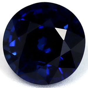 Szafir 1,02 ct, niebieski, szlif okrągły