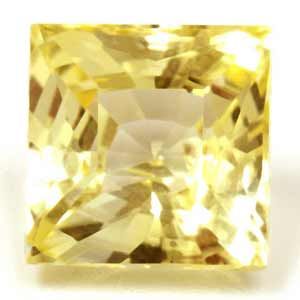 Szafir 3,60 ct, żółty, szlif kwadratowy
