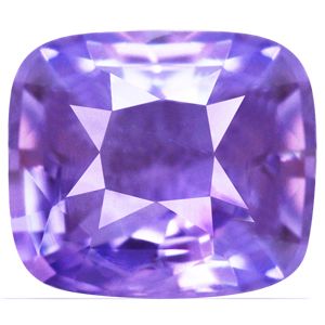 Szafir 1,35 ct, purpurowy, szlif cushion
