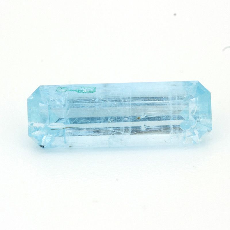Akwamaryn 2,37 ct, niebieski, szlif szmaragdowy