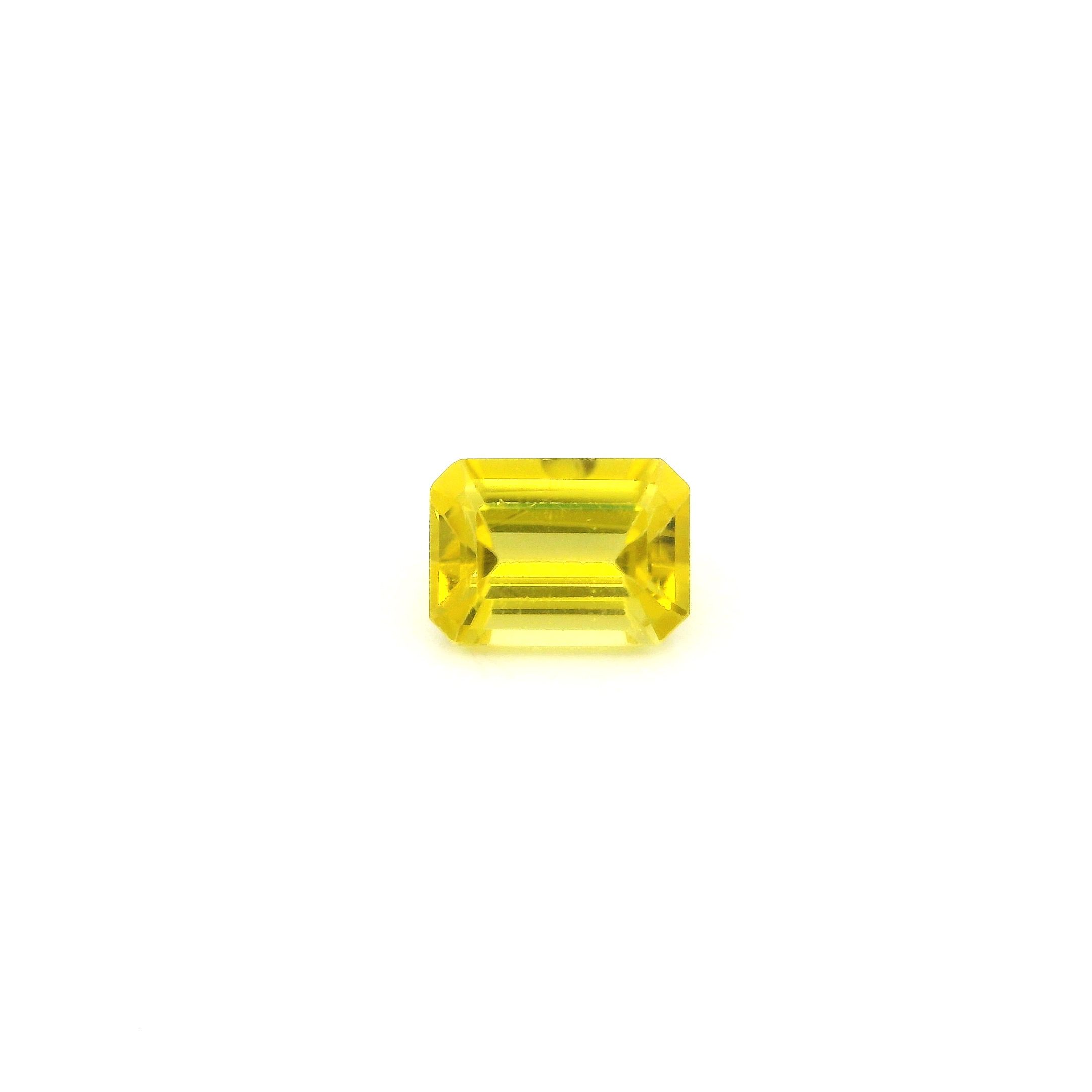 Turmalin 1,06 ct, żółty, szlif ośmiokątny