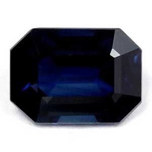 Szafir 1,19 ct, niebieski, szlif szmaragdowy