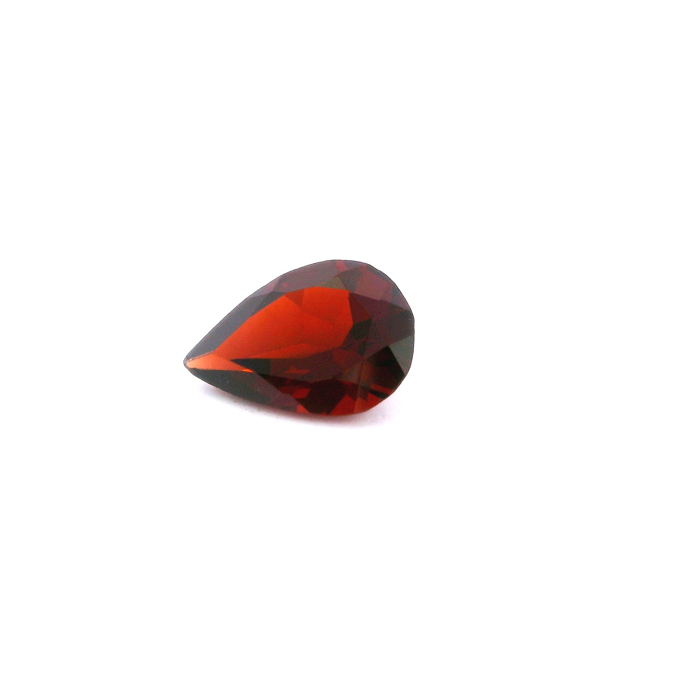 Granat 1,17 ct, czerwony, szlif gruszka