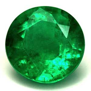 Szmaragd 1,03 ct, zielony, szlif okrągły