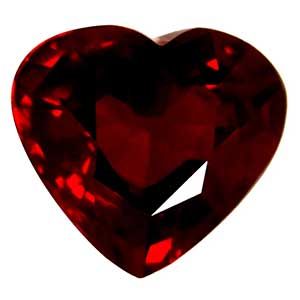 Rubin 1,54 ct, czerwony, szlif serce