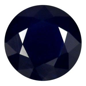 SAPPHIRE FACETED 1.24ct BLUE Deep Blue SI THAILAND HEATED