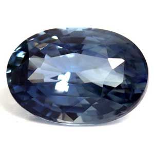 Szafir 1,09 ct, morski, szlif owalny
