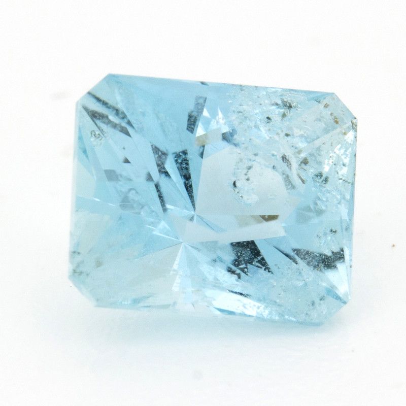 Akwamaryn 1,14 ct, niebieski, szlif prostokątny