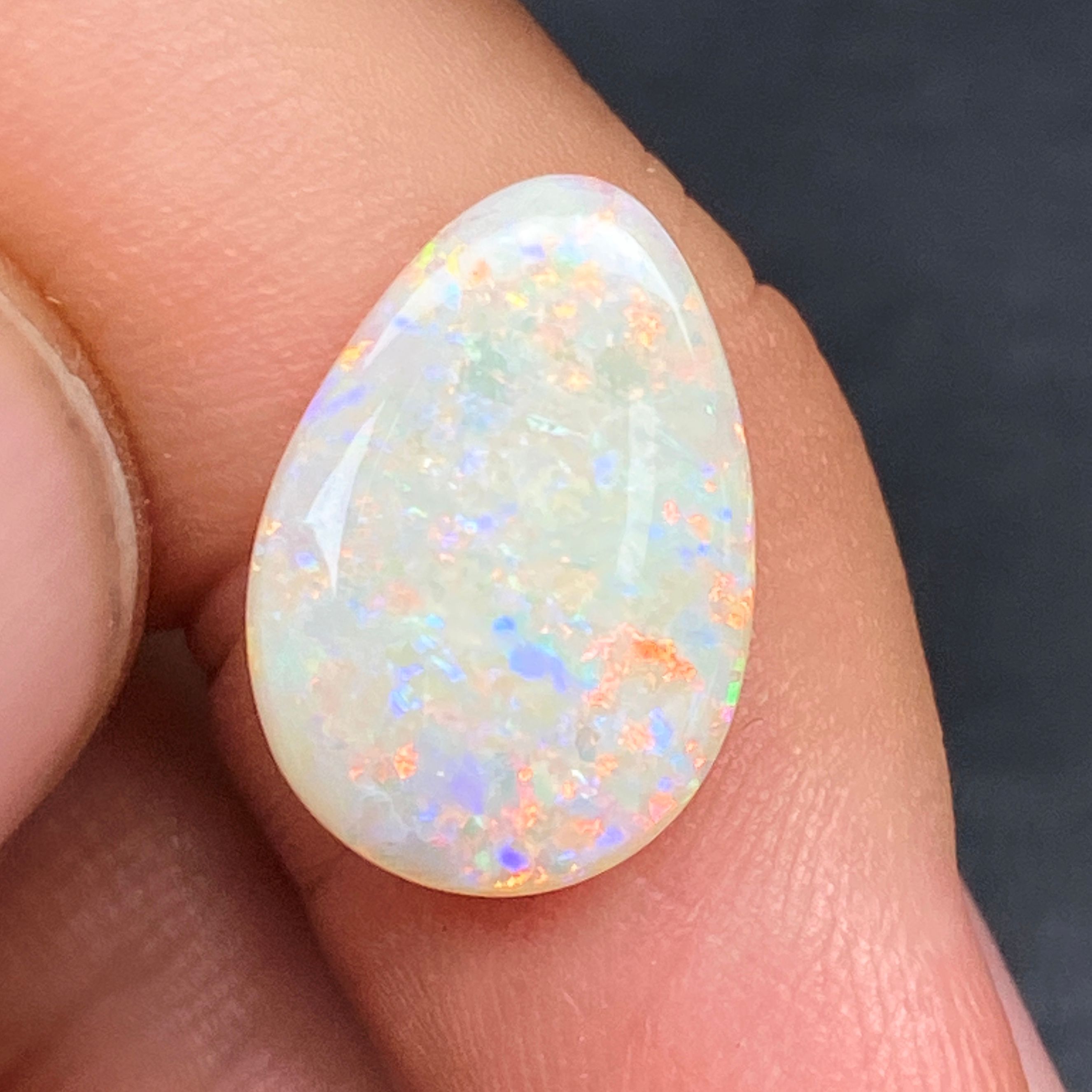OPAL FACETED 3.12ct WHITE White EC AUSTRALIA NONE