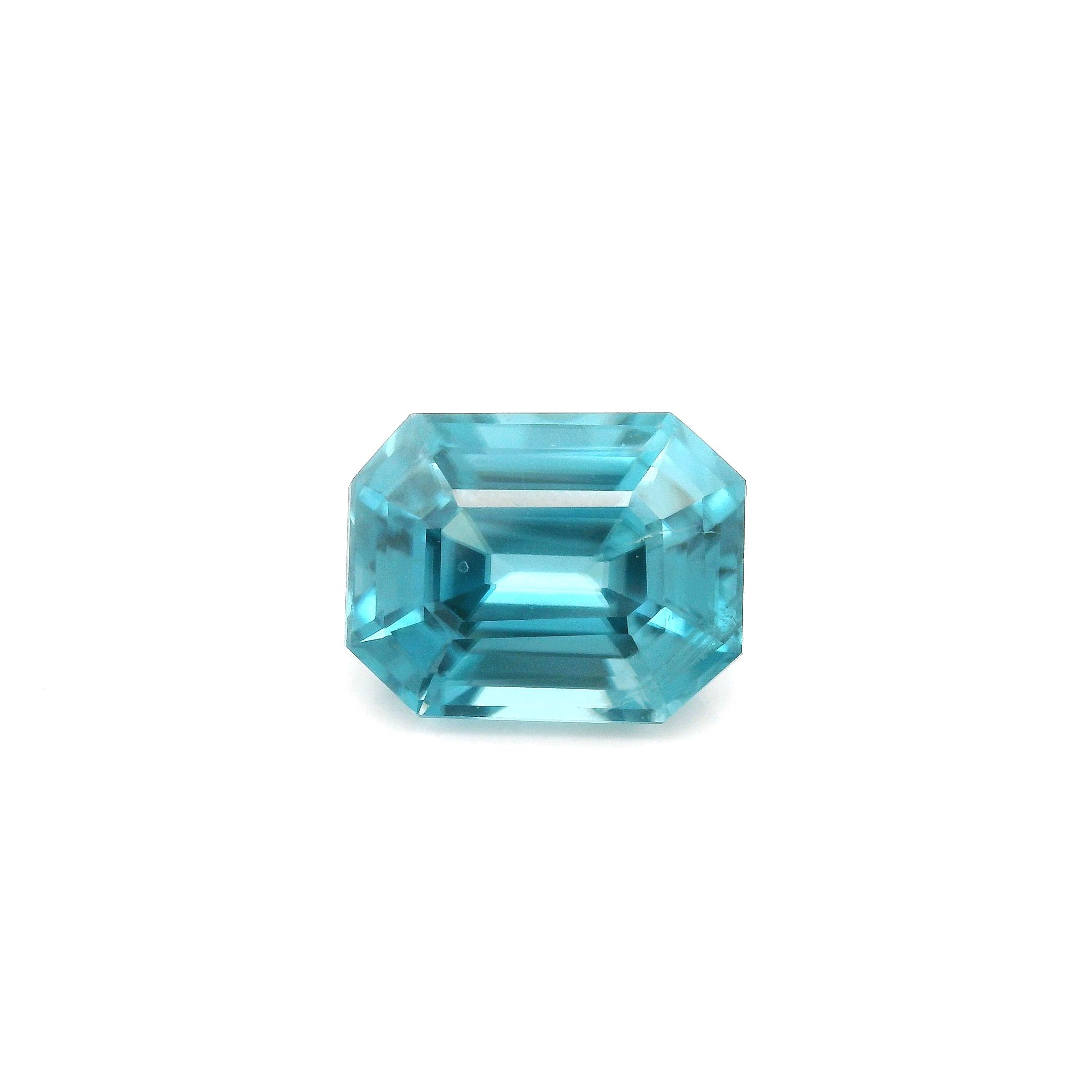 ZIRCON STEP 3.57ct BLUE N/A EC CAMBODIA NONE
