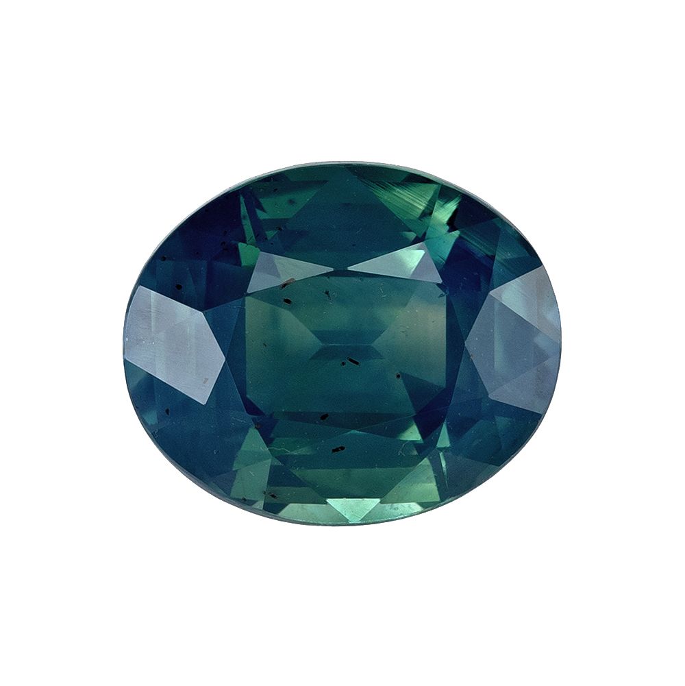 2.08 Carat Teal Oval Sapphire