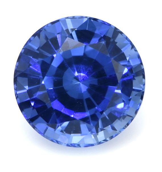Szafir 1,67 ct, niebieski, szlif okrągły