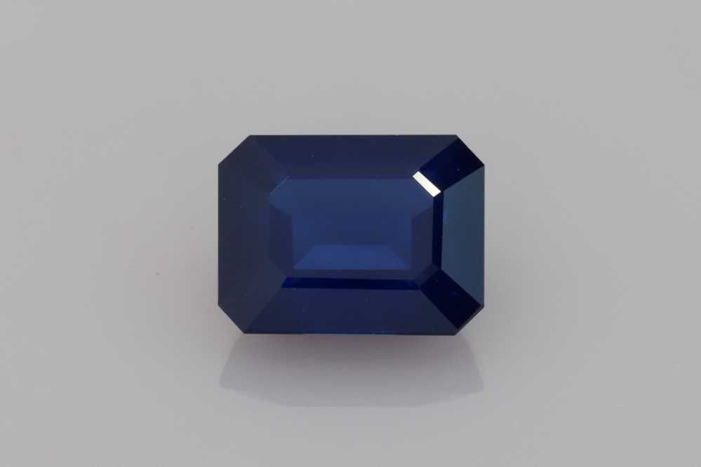 Szafir 3,12 ct, niebieski, szlif szmaragdowy