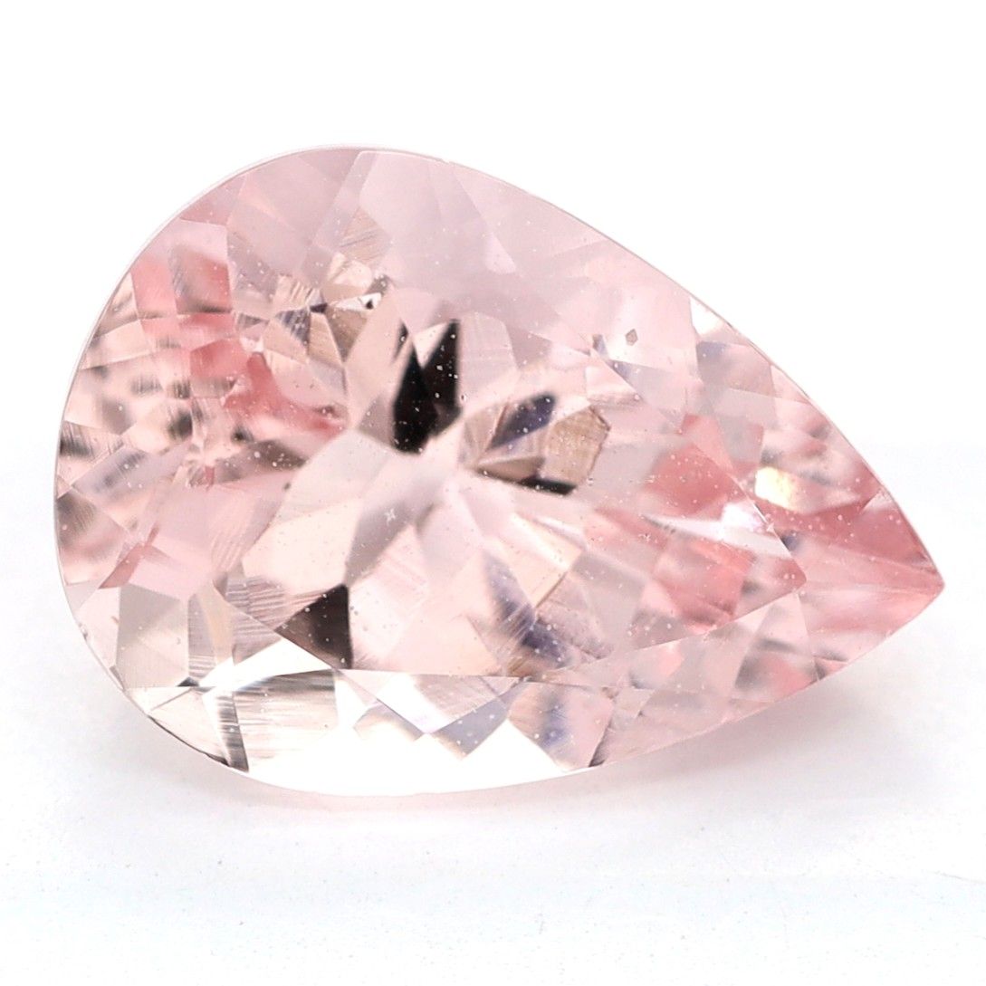 Morganit 1,74 ct, różowy, szlif gruszka