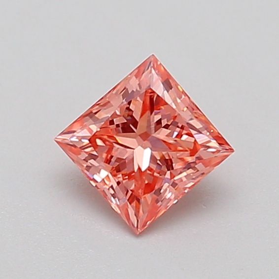 0.53 CT Fancy Intense Orangey Pink PRINCESS