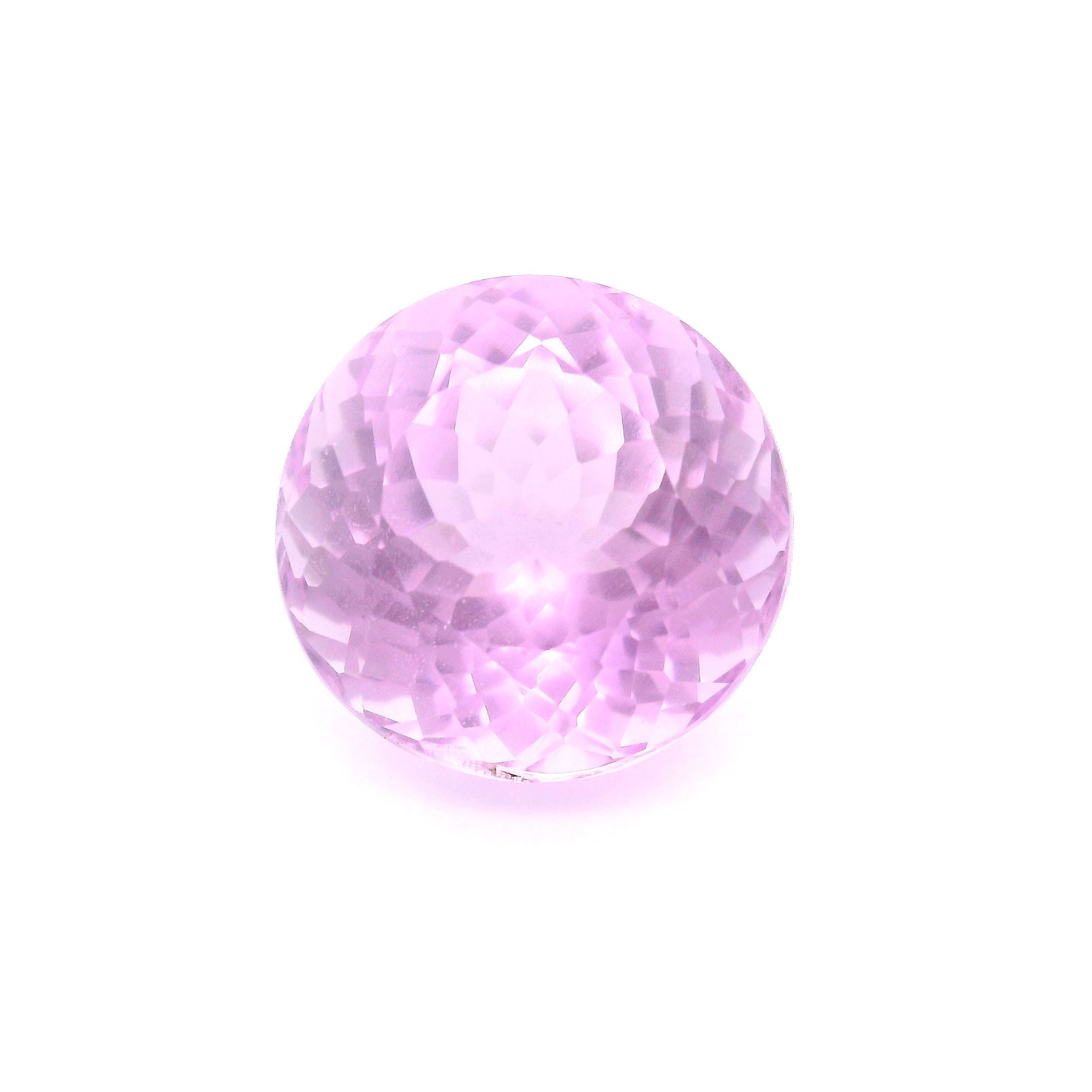 Kunzyt 7,14 ct, różowy, szlif okrągły