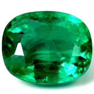 Szmaragd 1,32 ct, zielony, szlif cushion