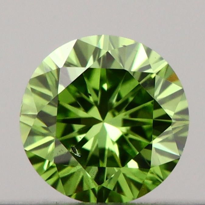 0.18 CT Fancy Vivid Green ROUND
