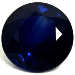 Szafir 1,38 ct, niebieski, szlif okrągły