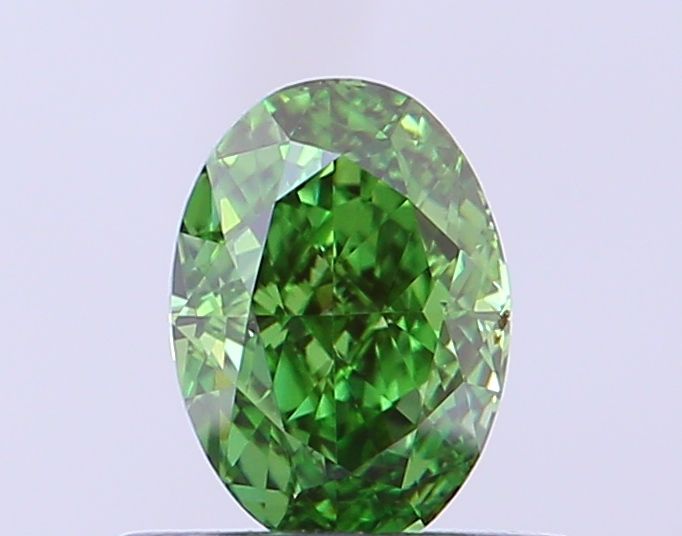 0.48 CT Fancy Vivid Green OVAL