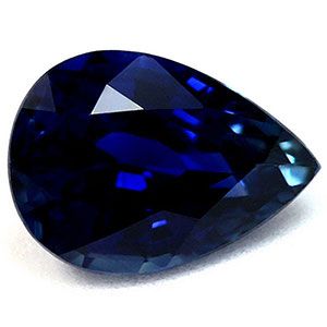 Szafir 1,06 ct, niebieski, szlif gruszka