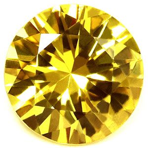 Szafir 1,43 ct, żółty, szlif okrągły