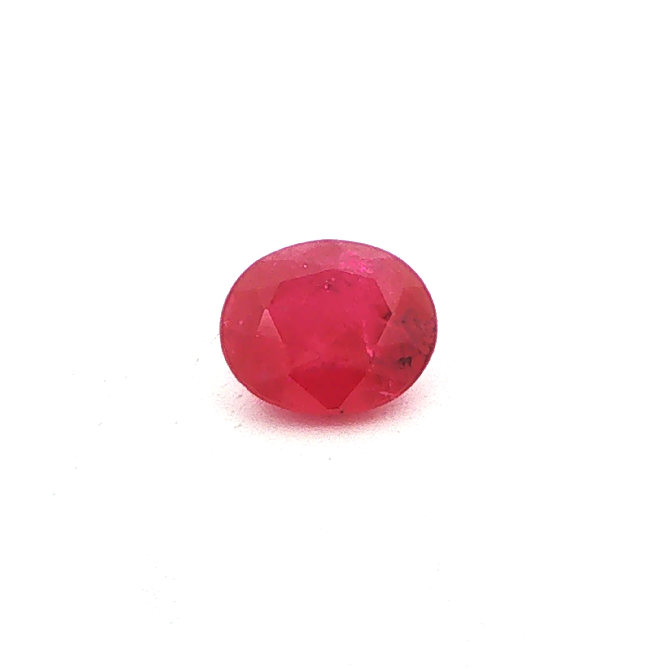 Rubin 2,55 ct, czerwony, szlif owalny