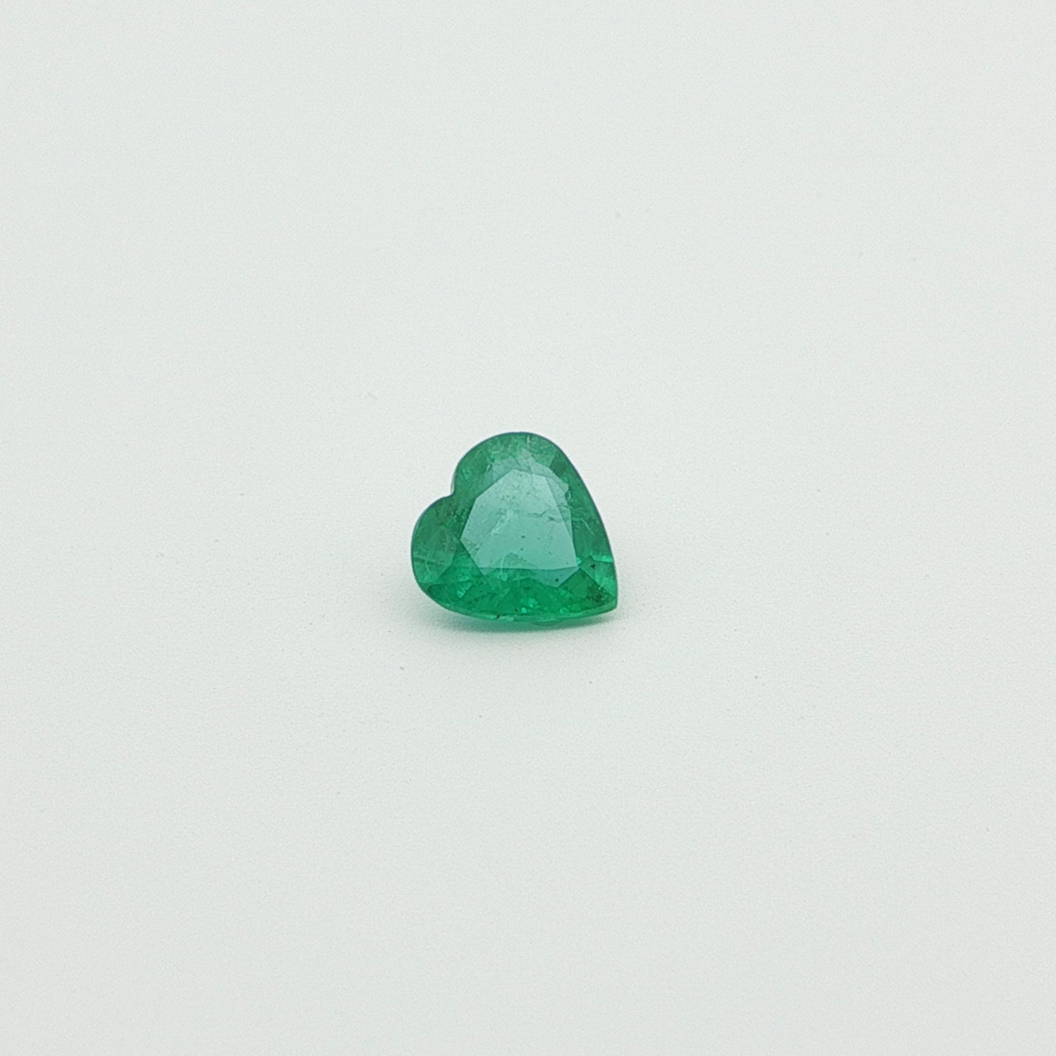 Szmaragd 1,00 ct, zielony, szlif serce
