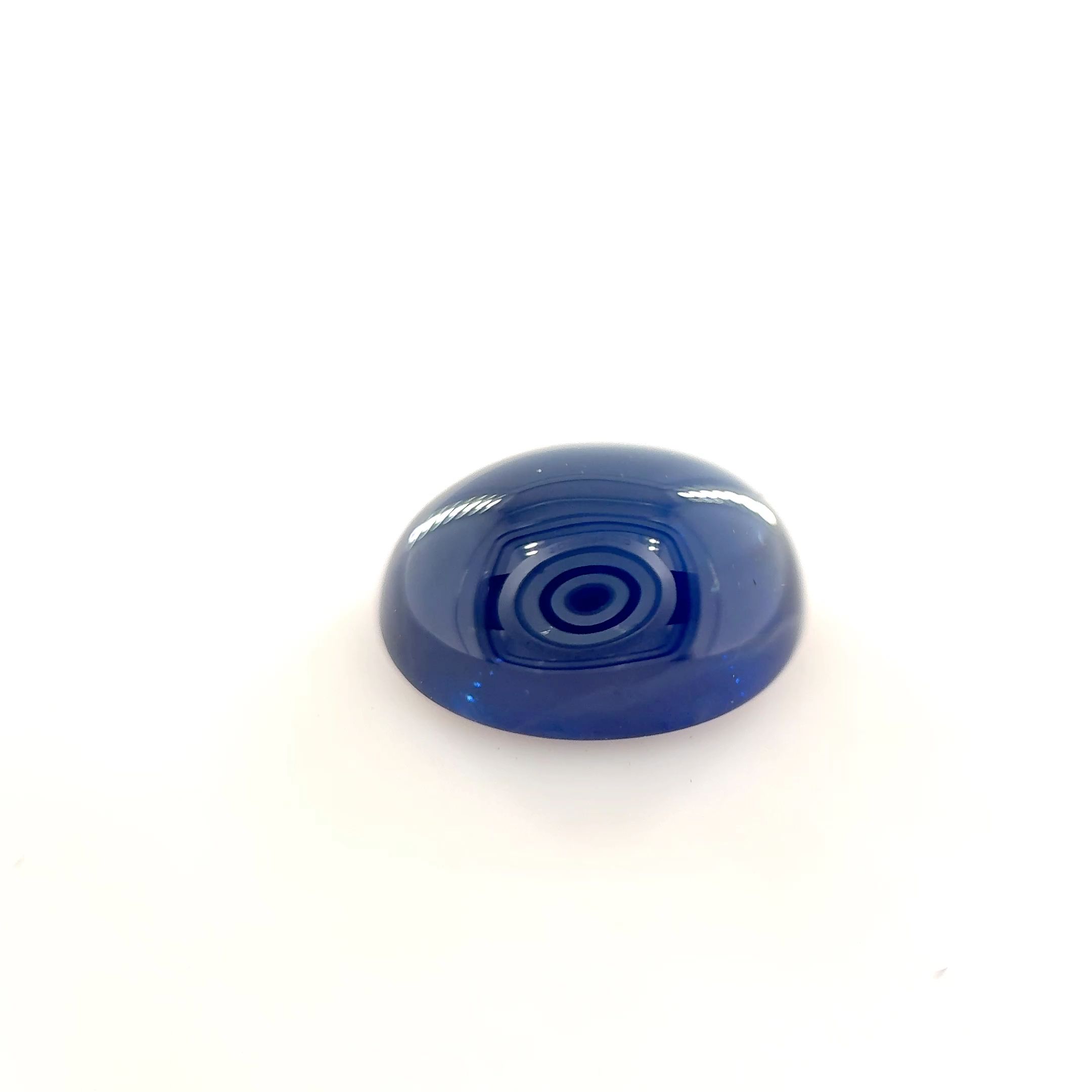 Szafir 3,26 ct, niebieski, kaboszon