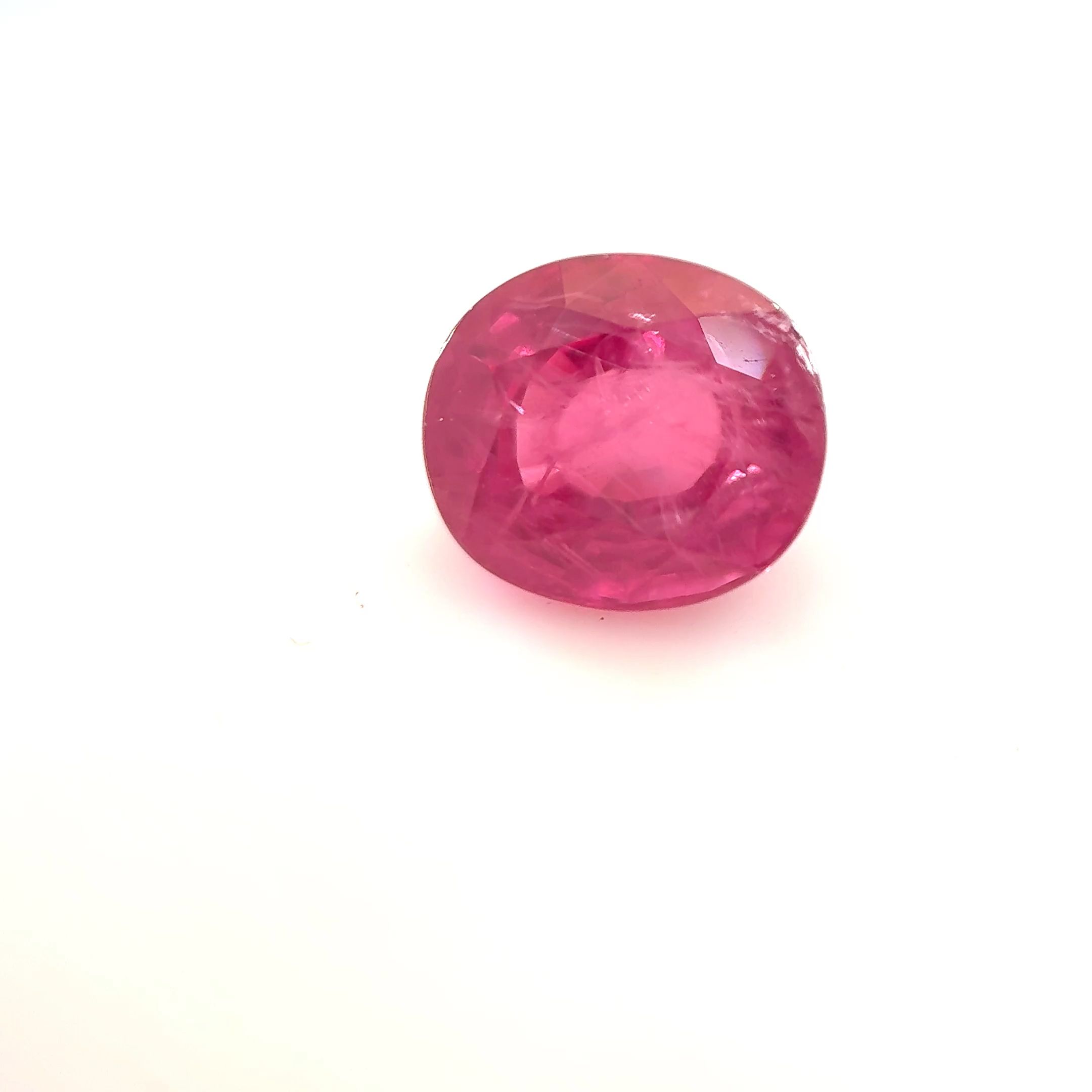 Rubin 2,04 ct, czerwony, szlif owalny