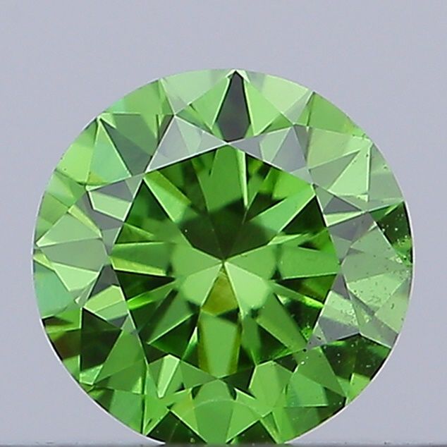 0.21 CT Fancy Vivid Green ROUND