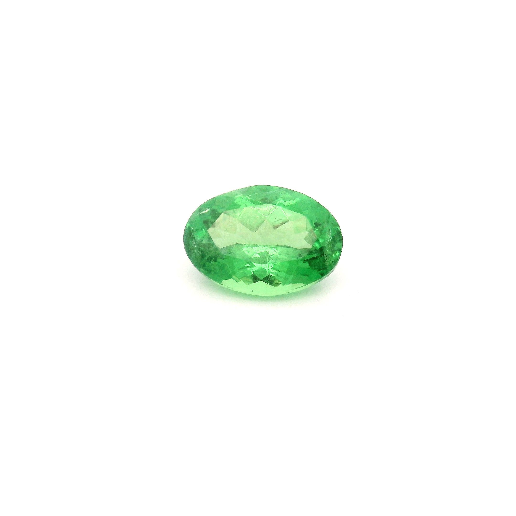 GARNET FACETED 1.07ct GREEN Deep Green SI KENYA NONE