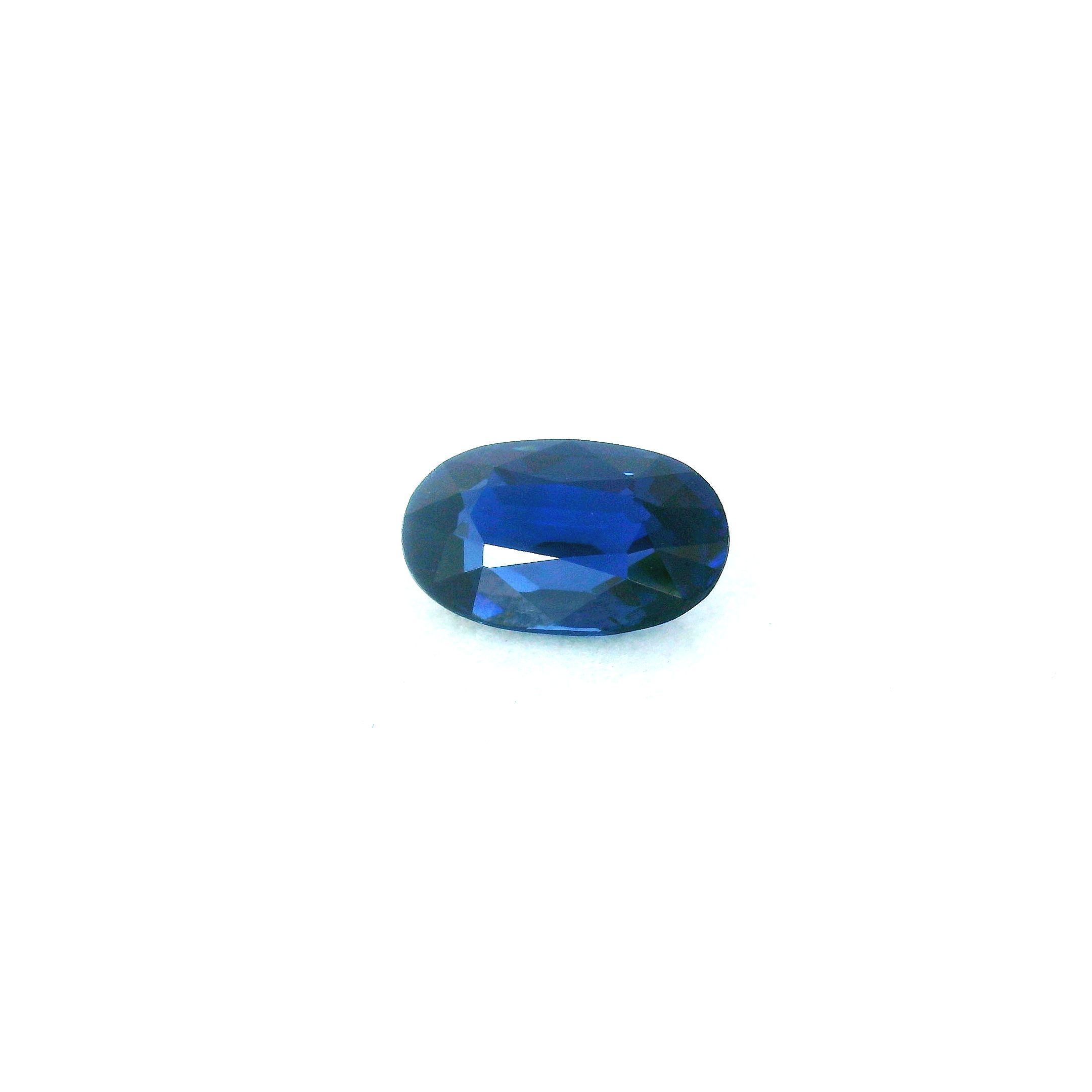 Szafir 1,07 ct, niebieski, szlif owalny