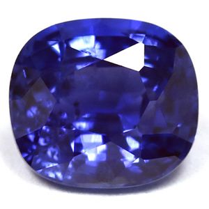 Szafir 1,00 ct, niebieski, szlif cushion