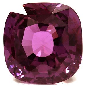 Szafir 3,92 ct, purpurowy, szlif cushion