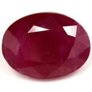 Rubin 6,37 ct, czerwony, szlif owalny