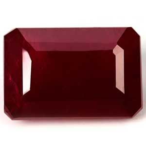 Rubin 1,53 ct, czerwony, szlif szmaragdowy