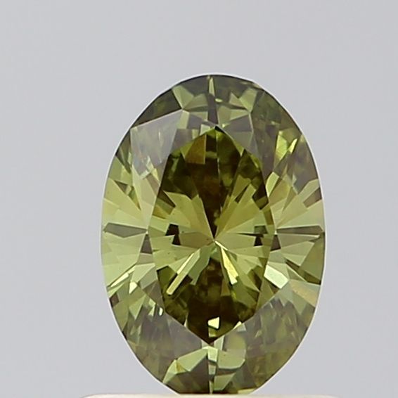 0.87 CT Fancy Vivid Green OVAL