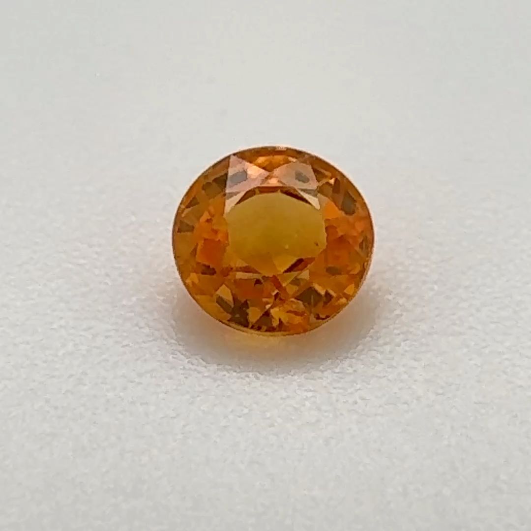 SAPPHIRE FACETED 0.455ct ORANGE Yellowish orange SI BRAZIL HEATED