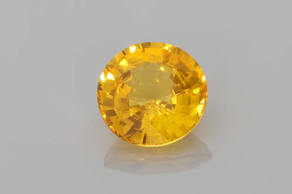 SAPPHIRE FACETED 2.02ct YELLOW Deep YELLOW SI SRILANKA HEATED
