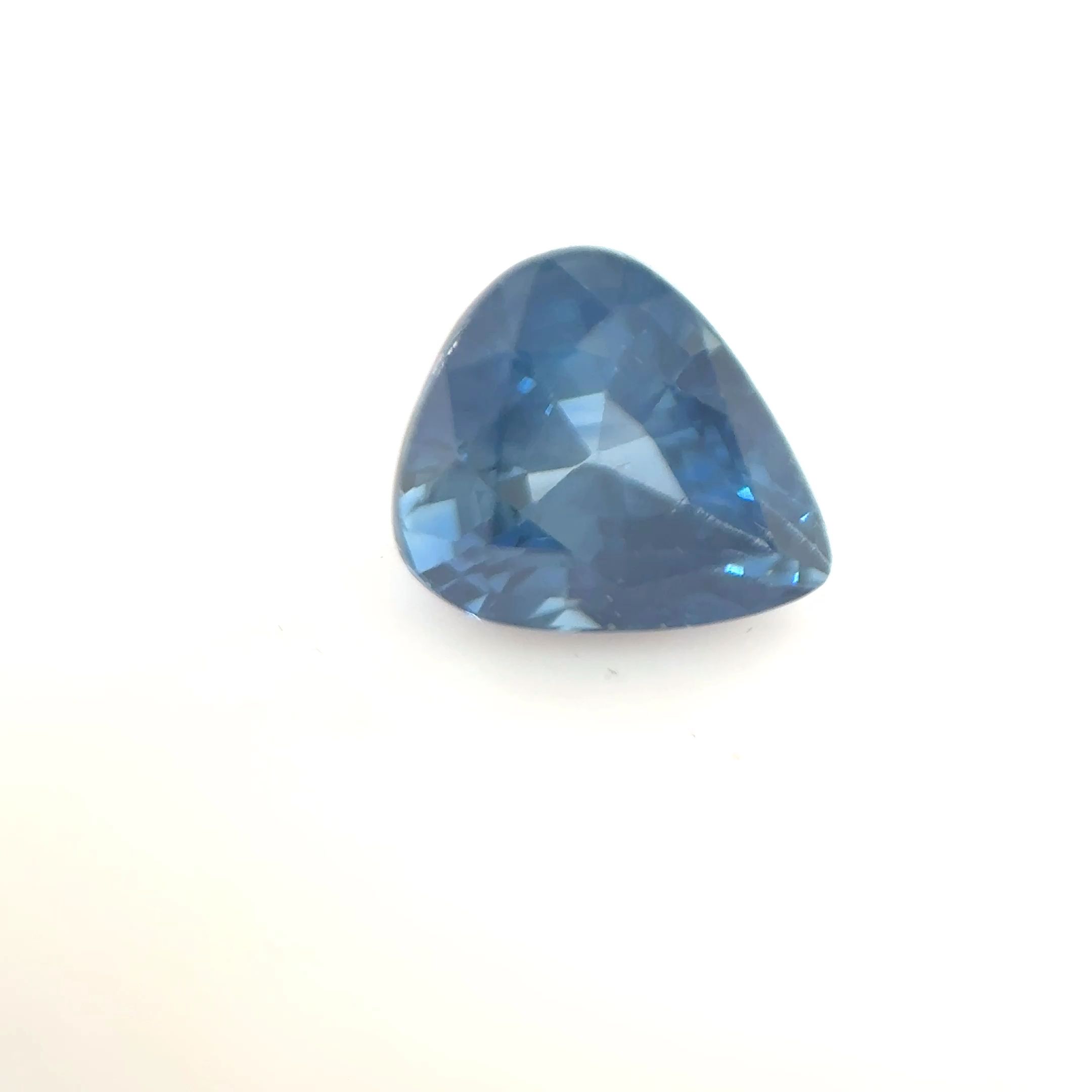 Szafir 1,21 ct, niebieski, szlif gruszka