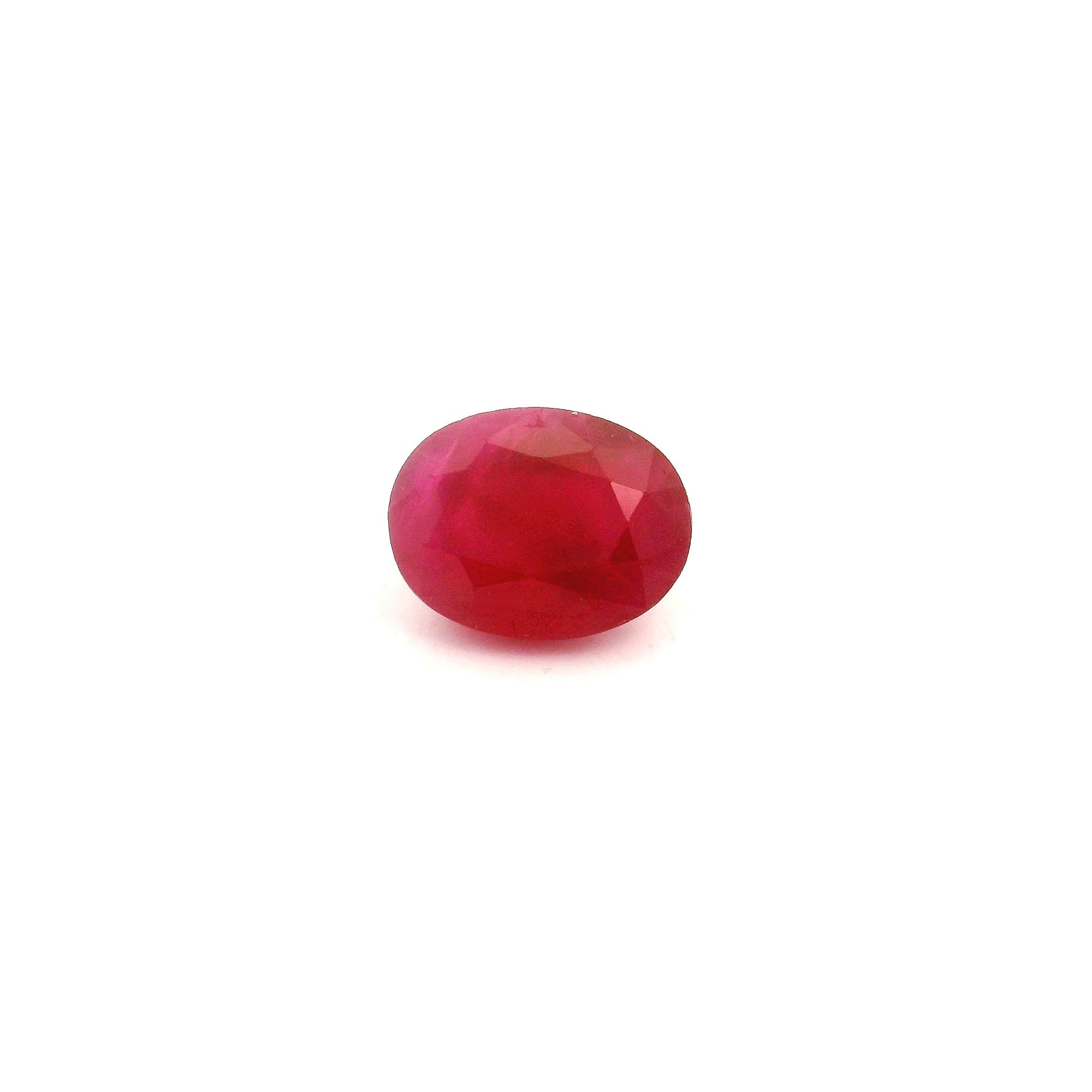 Rubin 2,08 ct, czerwony, szlif owalny