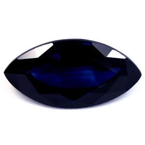 Szafir 2,02 ct, niebieski, szlif markiza