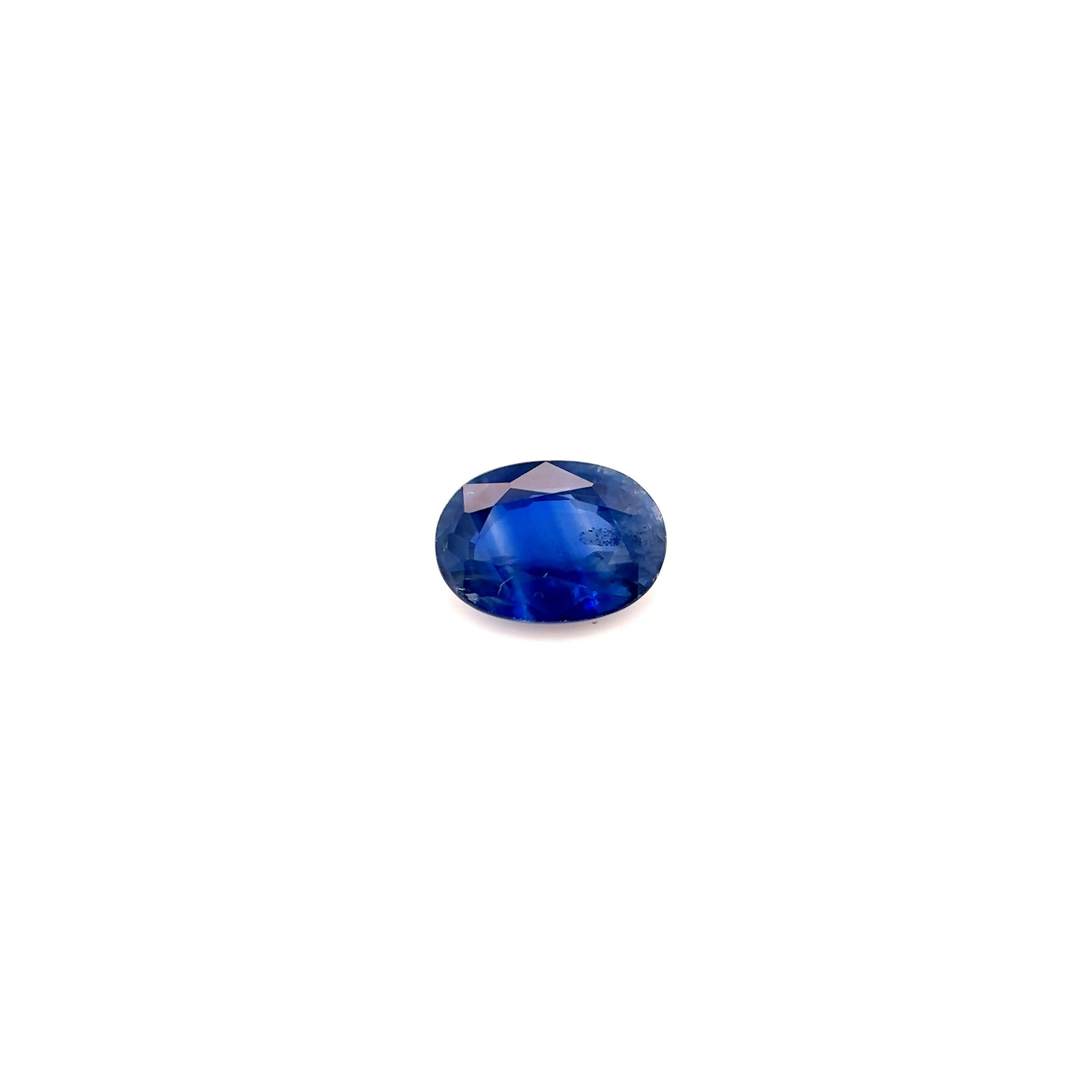 Szafir 1,06 ct, niebieski, szlif owalny