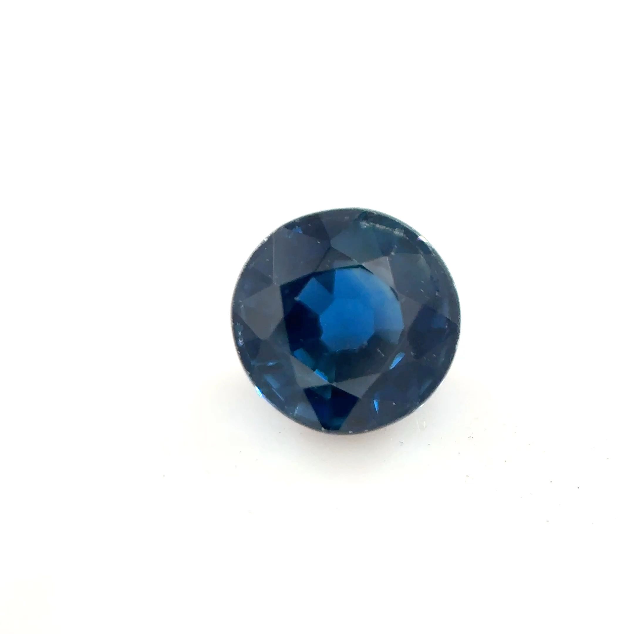 Szafir 1,03 ct, niebieski, szlif okrągły