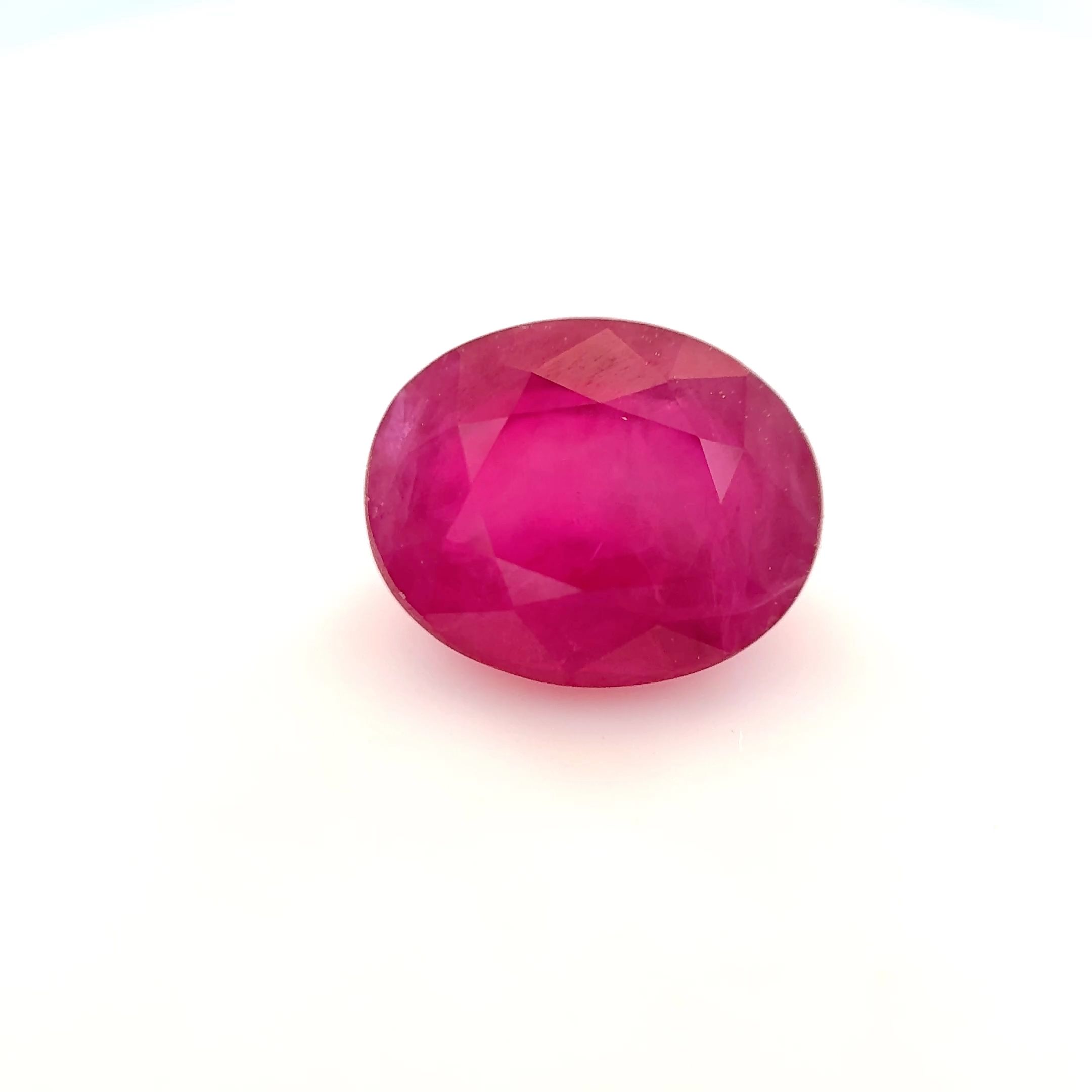 Rubin 2,08 ct, czerwony, szlif owalny